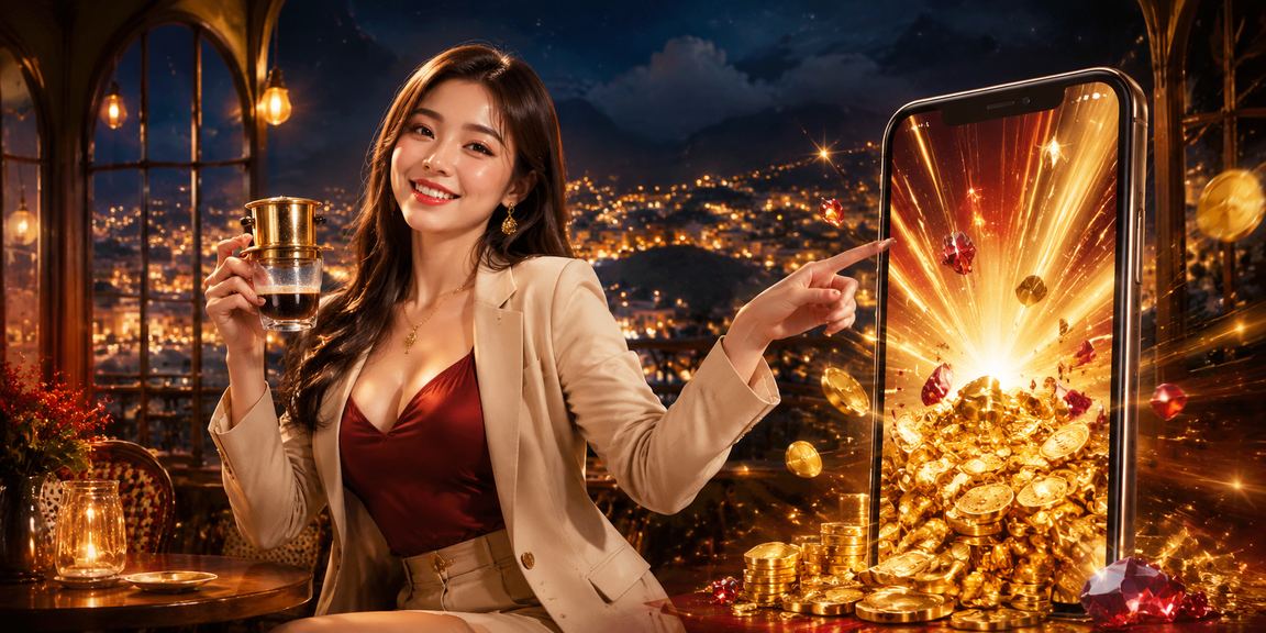 Người dùng Việt Nam sử dụng ứng dụng hd72 trên điện thoại tại quán cà phê Sapa